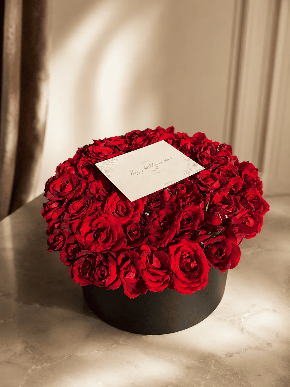 Lovey Box romantic pink flower arrangement in Casablanca